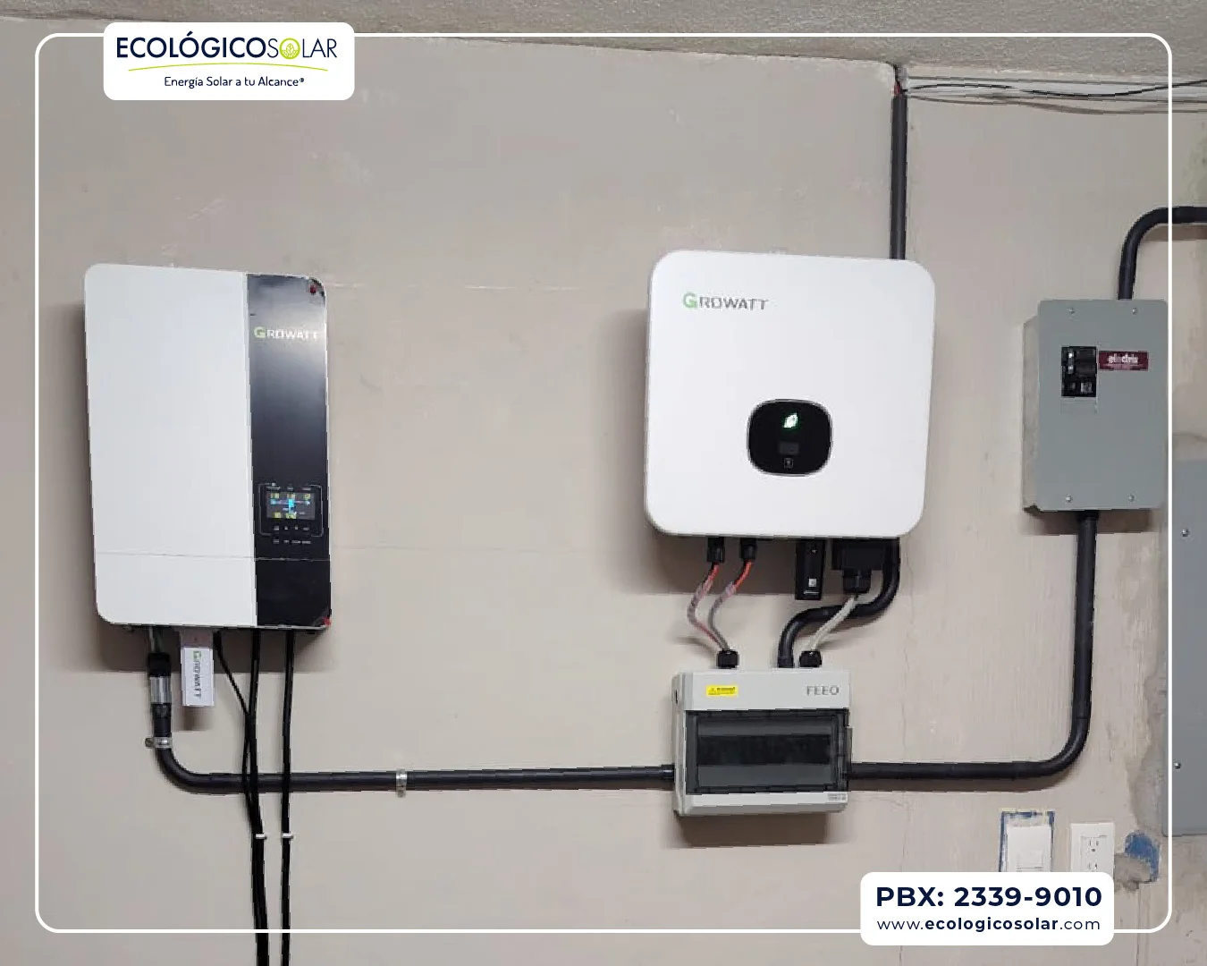 Aplicación Comercial - Inversor Growatt MIN 5000TL-X2 e Inversor SPF 3KW