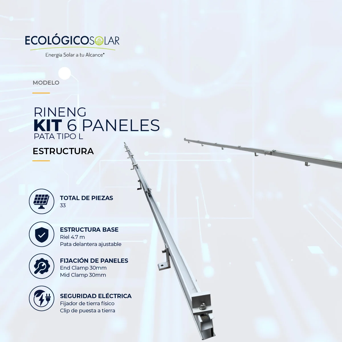 KIT 6 PANELES - PATA TIPO L