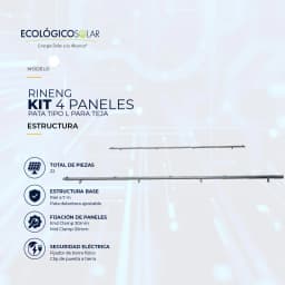  KIT 4 PANELES - PATA TIPO L PARA TEJA 1
