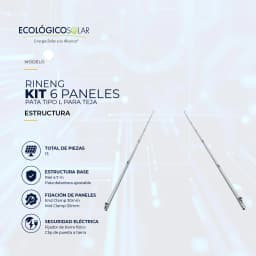 KIT 6 PANELES - PATA TIPO L PARA TEJA 1