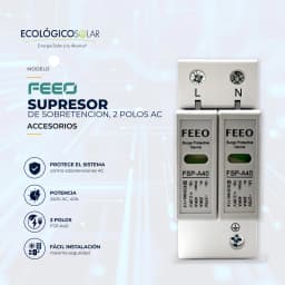  Supresor de Sobretencion de 2 Polos 240V AC 40A 1