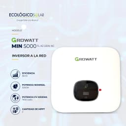  Inversor a la RED GroWatt MIN-5000TL-X2  220V AC 1