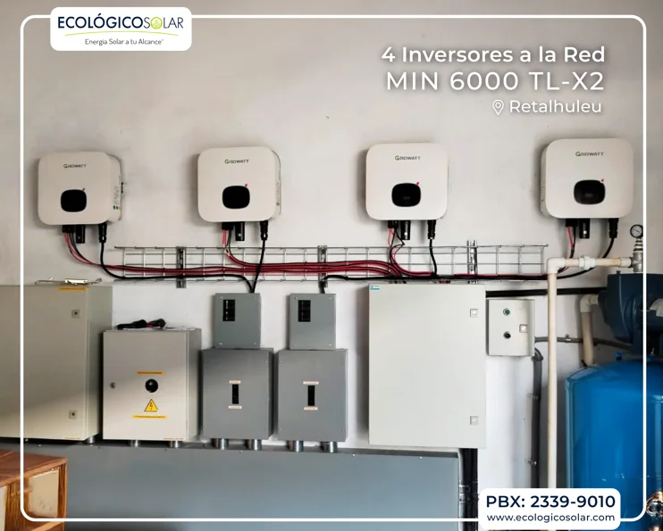 Aplicación Comercial - 4 Inversores Growatt MIN 6000TL-X2
