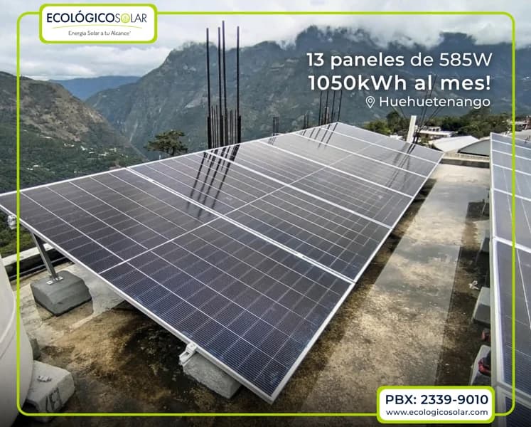 Aplicación Residencial - 13 Paneles Solares de 585W