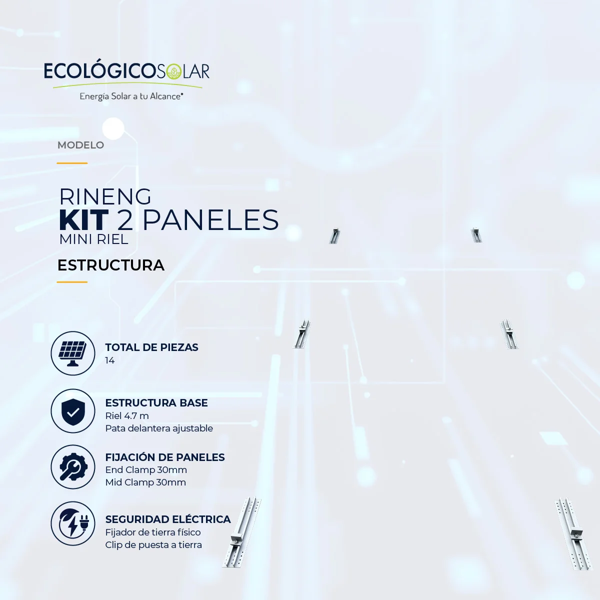 KIT 2 PANELES - MINI RIEL
