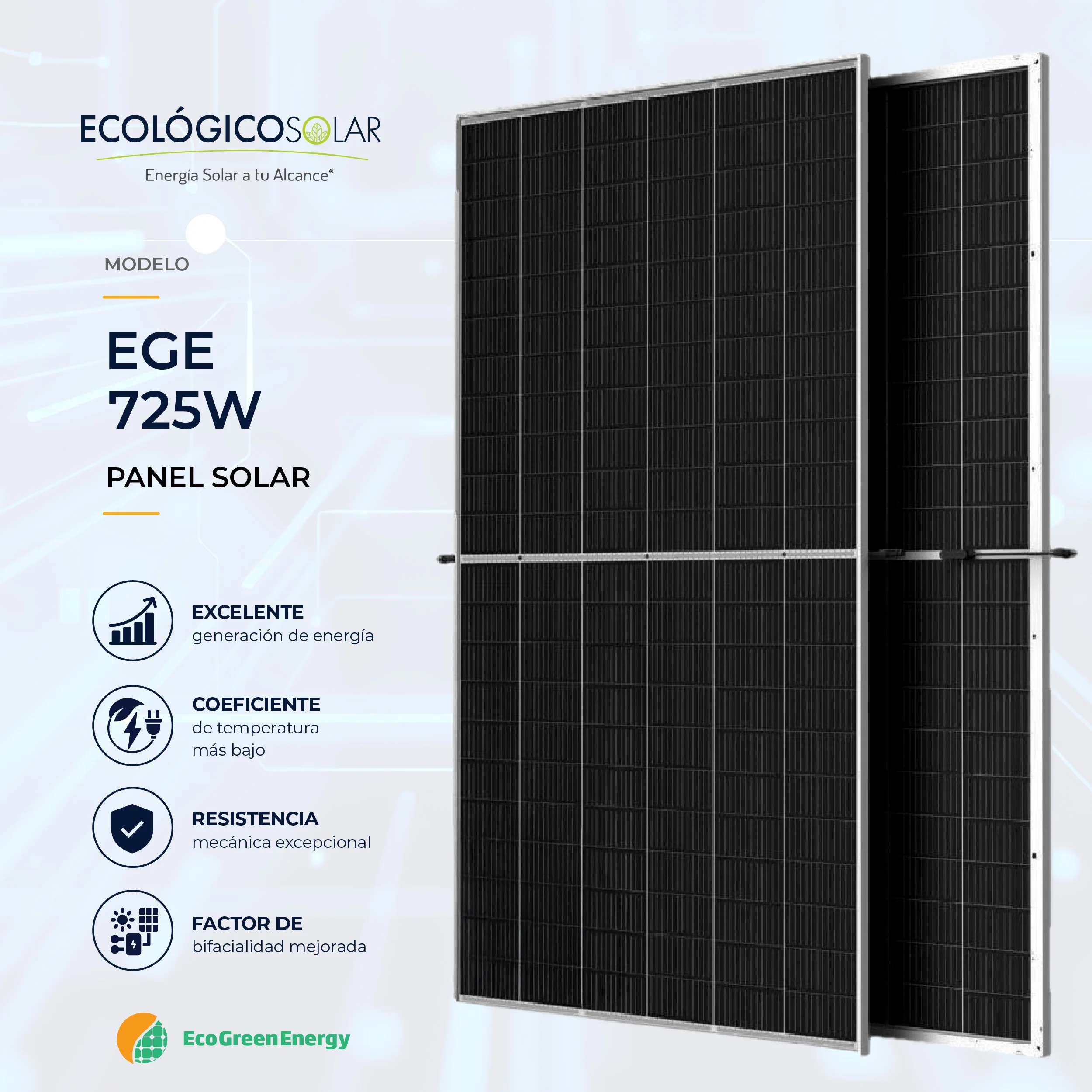 Panel Solar EGE TOPCON -725W-132N(GM12)
