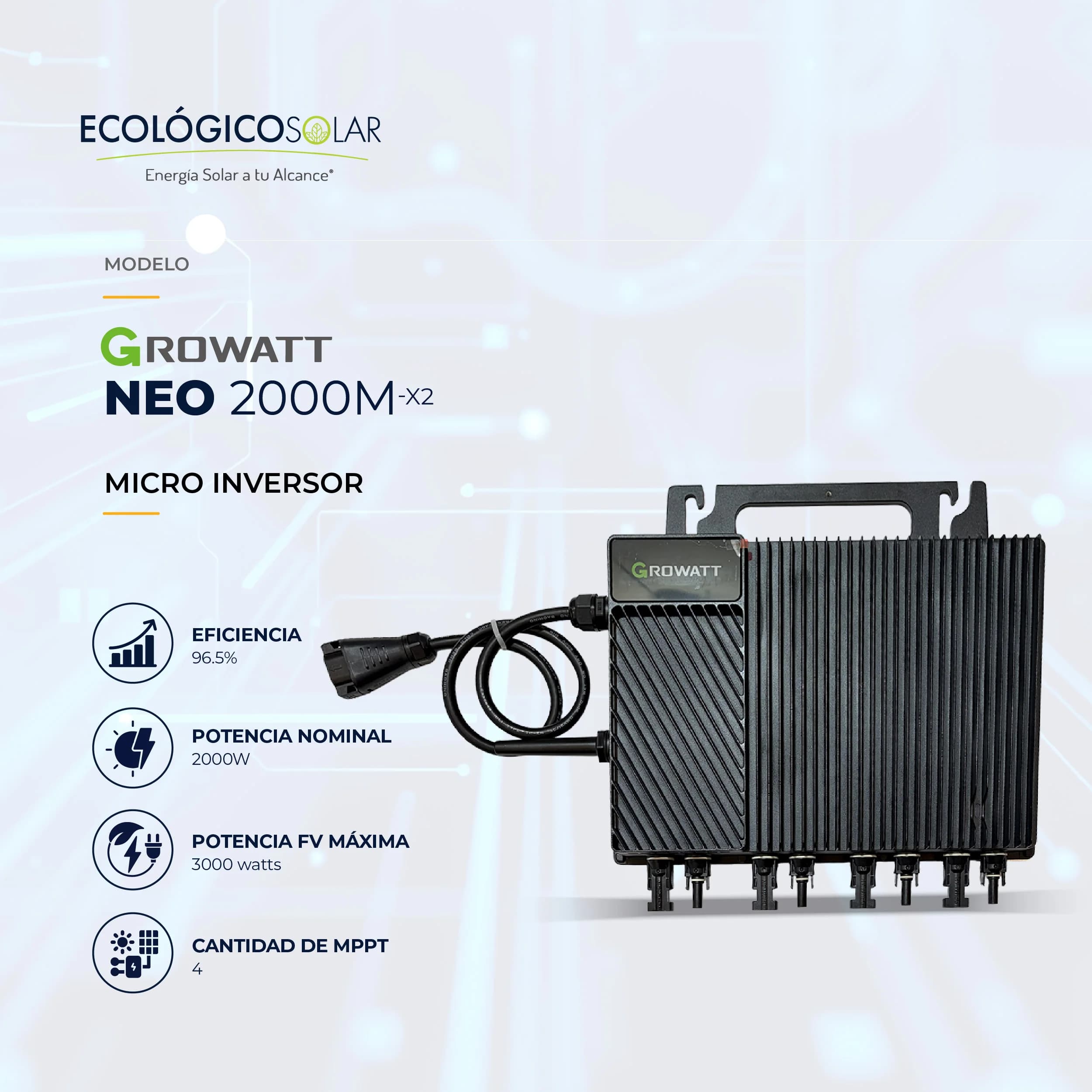 Micro Inversor NEO 2KW 4 MPPT - 240V AC