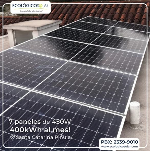 Aplicación Residencial - 7 Paneles Solares de 450W