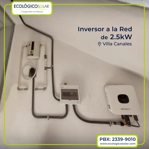 Aplicación Residencial - Inversor Growatt MIC 2.5KW